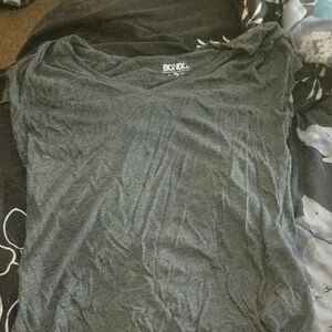 BONGO Gray Short Sleeve Tee Casual Cotton